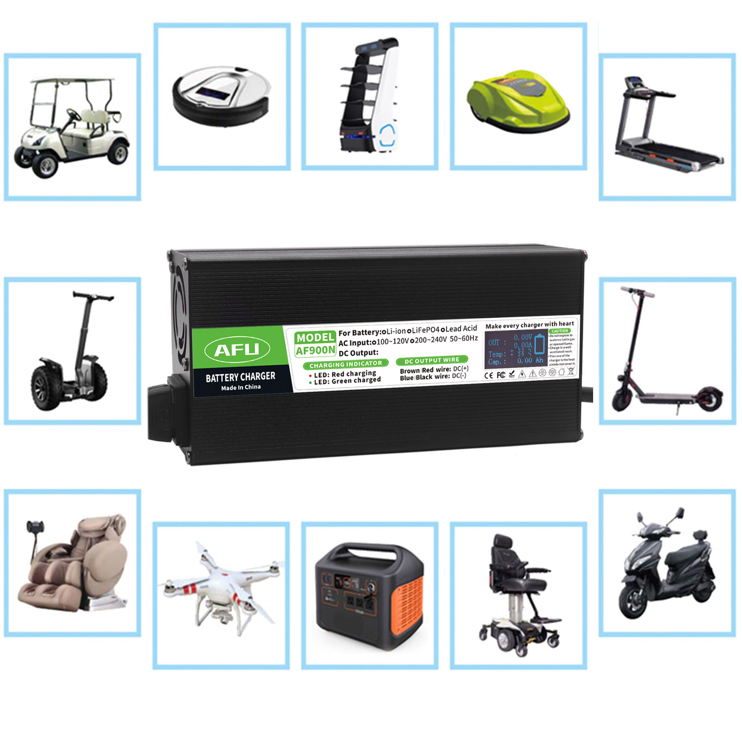 84V 20A Smart Charger - Caricabatteria LiFePO4 da 58,4 V 15A