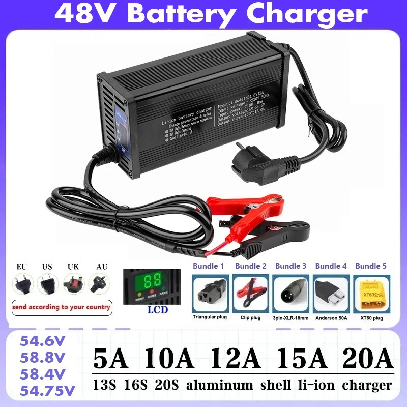 84V 20A Smart Charger - Caricabatteria al litio per veicoli elettrici