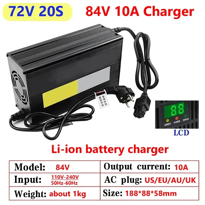 Caricabatteria al litio 10A 48 - 84V 20A Smart Charger recensione e prezzo