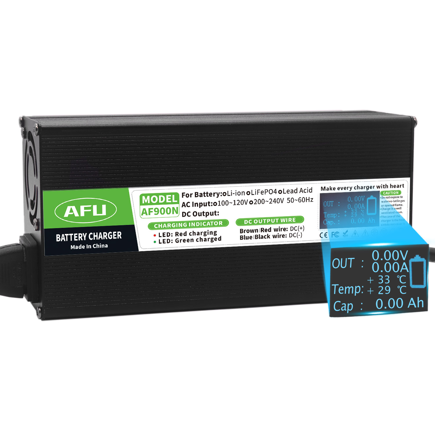 Caricabatteria LiFePO4 da 58,4 - 84V 20A Smart Charger recensione e prezzo